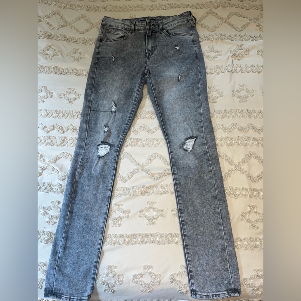 Aeropostale Men’s Distressed Black Skinny Jeans